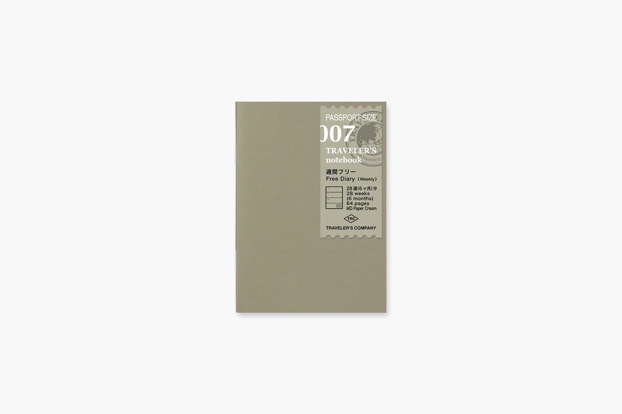 007 Free Weekly Diary