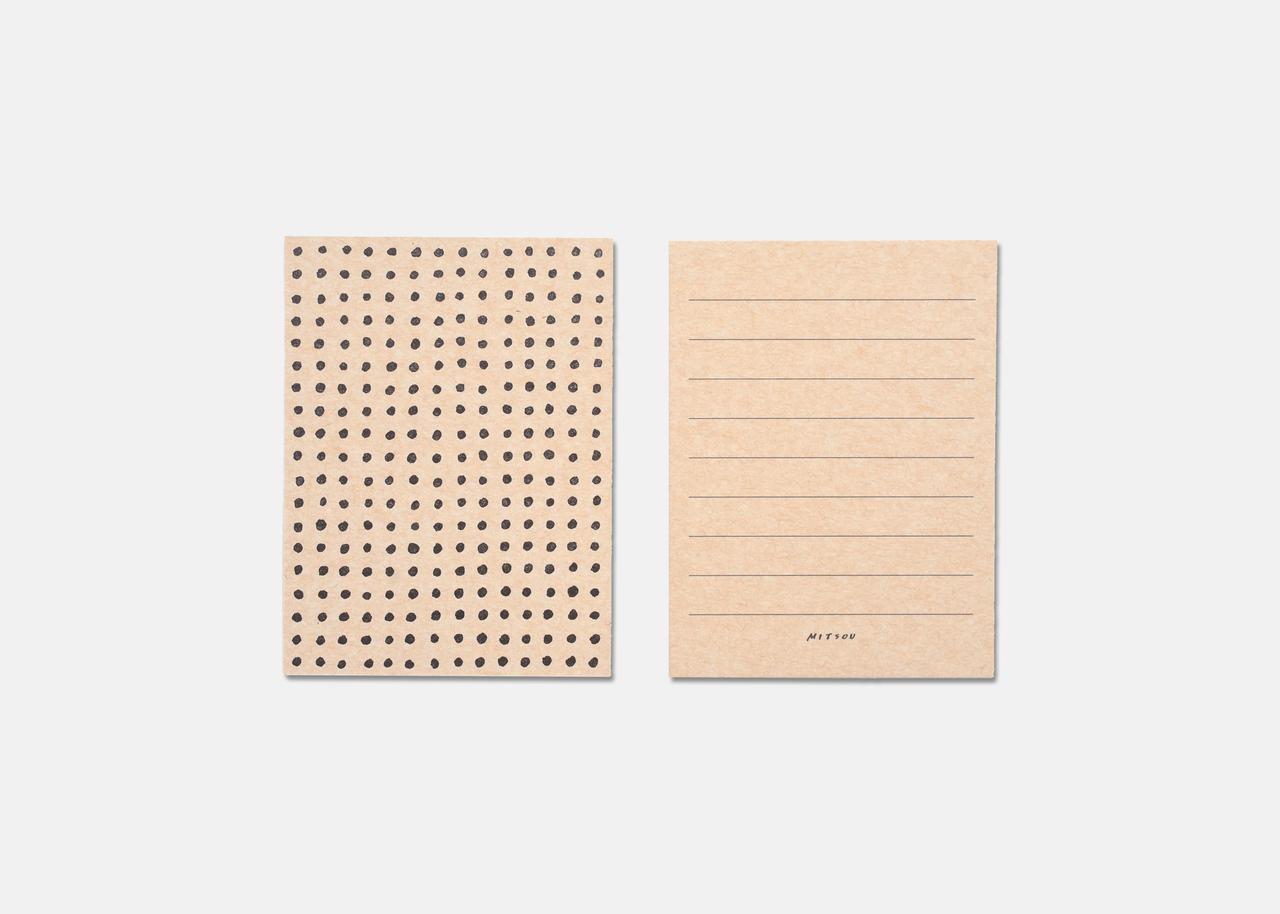 Letterpress Card Set of 20 | Black Dot