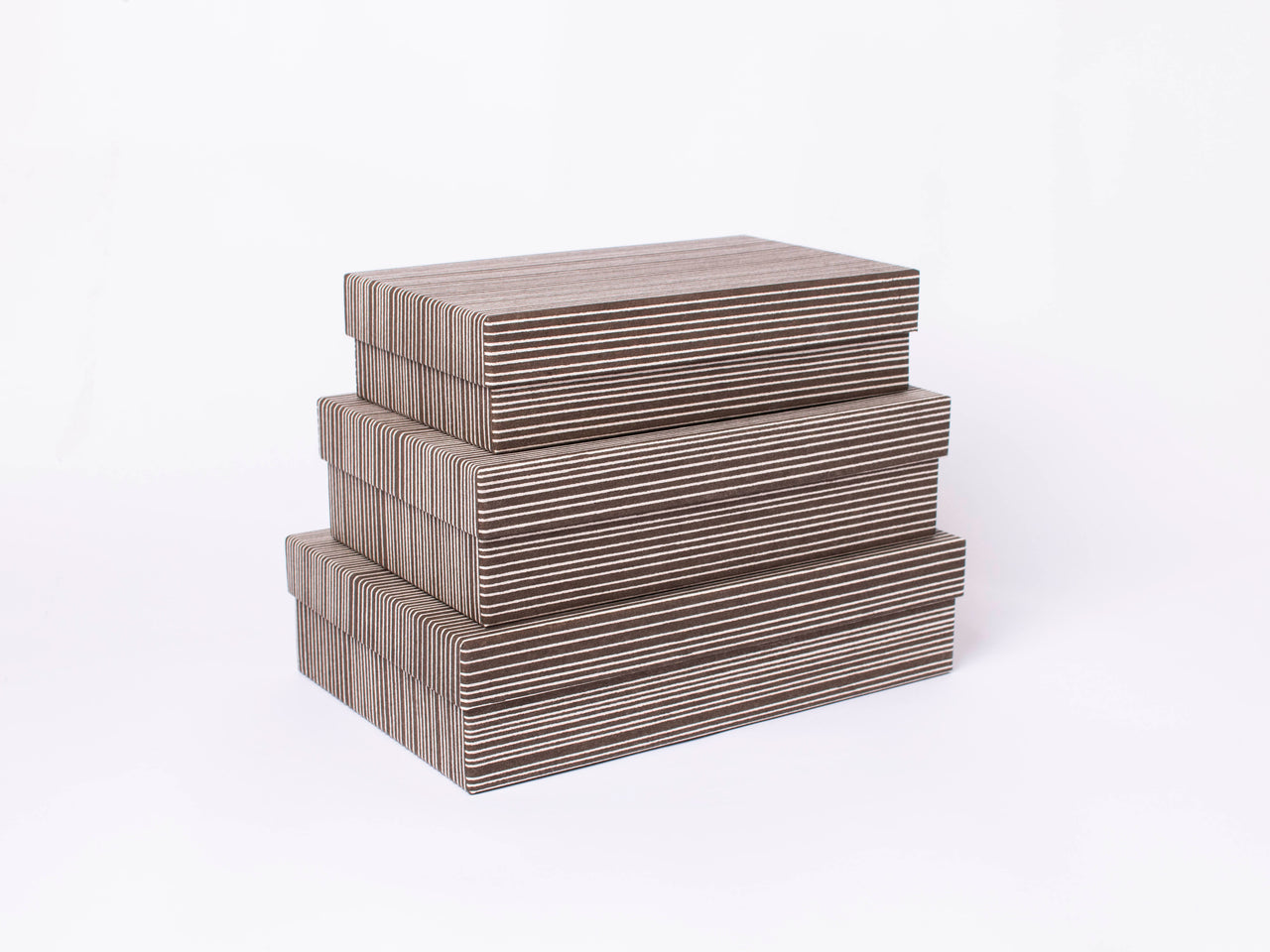 Katazome Boxes | Brown Stripe