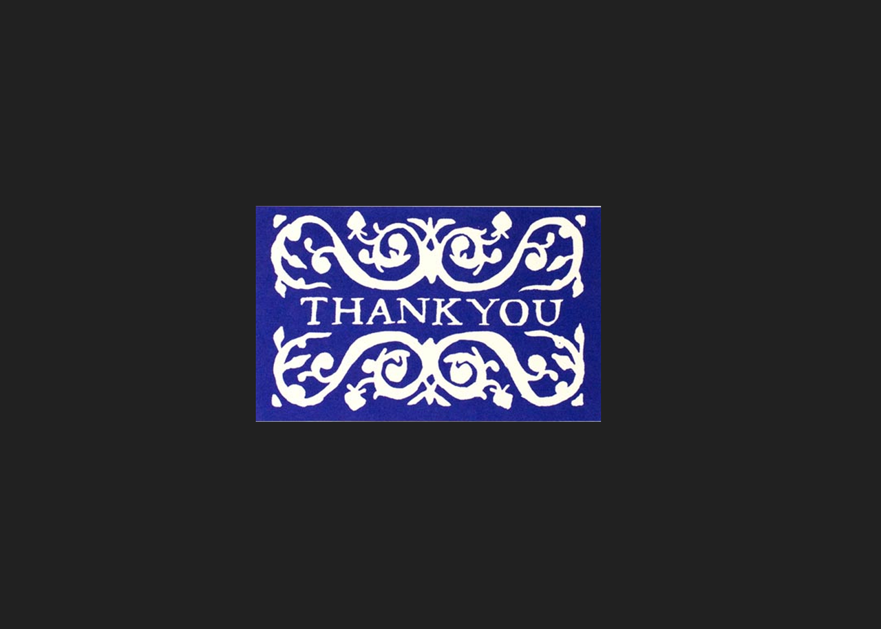 Arabesque Thank You | French Ultramarine | Pack of 6