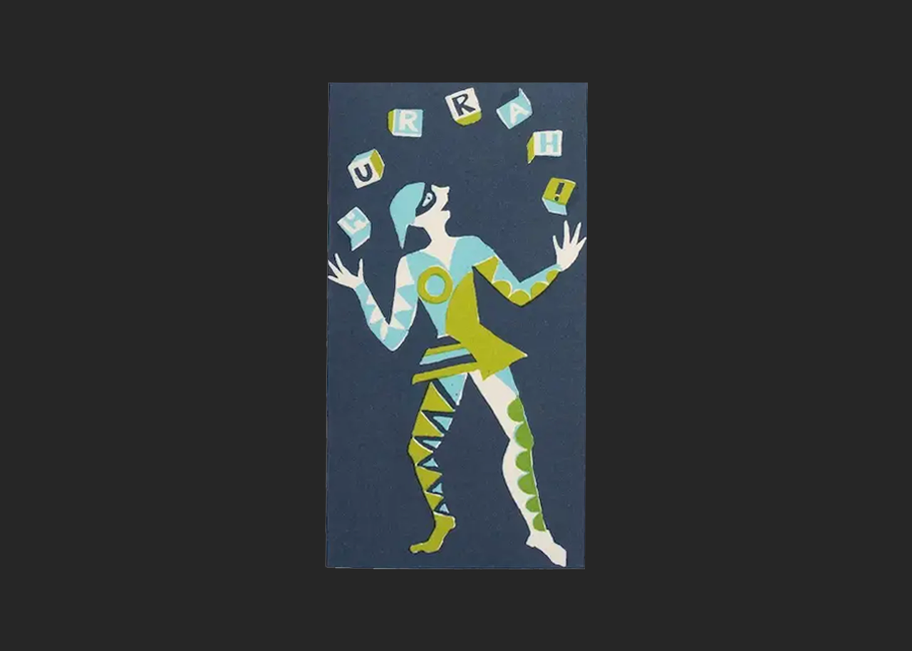 Long Card | Green Juggler Hurrah!