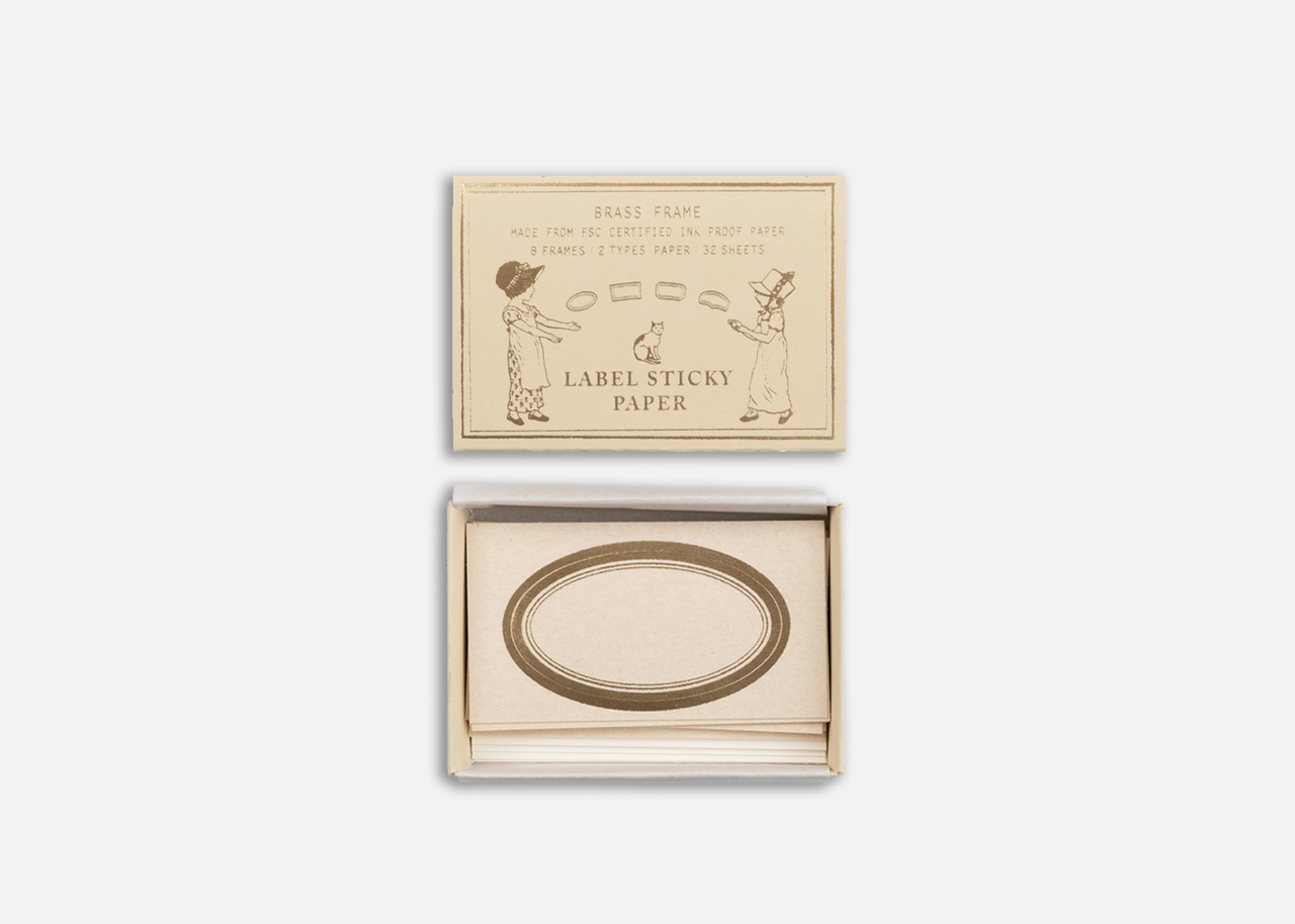 Label Sticker Paper | Brass Frame