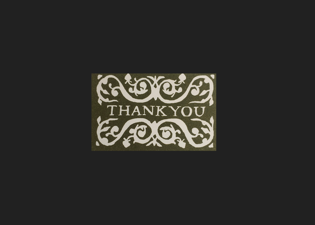 Arabesque Thank You | Olive | Pack of 6