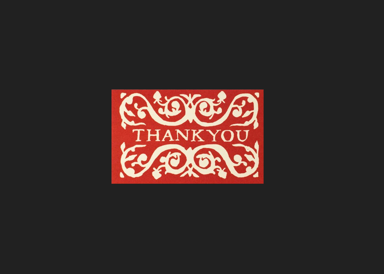 Arabesque Thank You | Red | Pack of 6