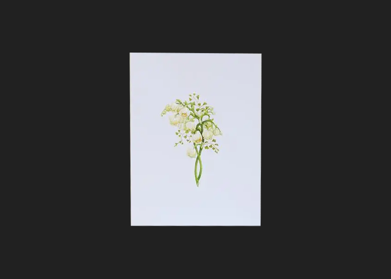 Lily Twist Wedding Card