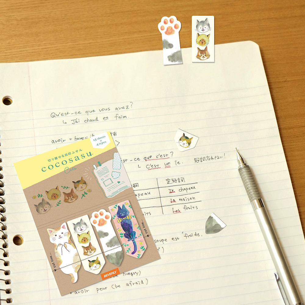 Cocosasu Page Bookmark Pad | Cats