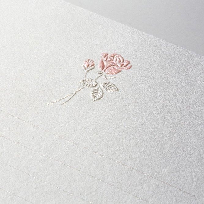 Embossed Letter Paper | Rose