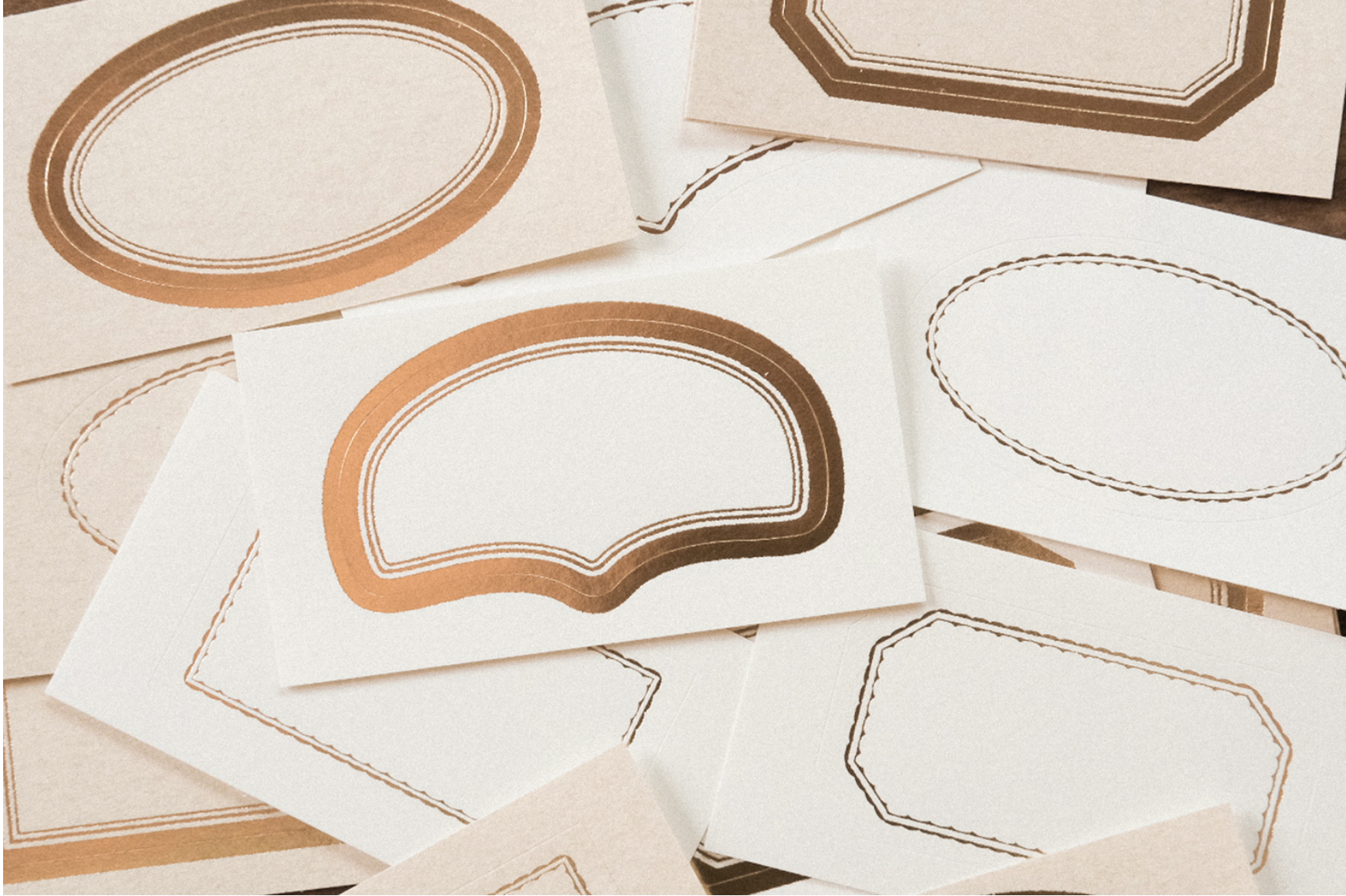Label Sticker Paper | Brass Frame
