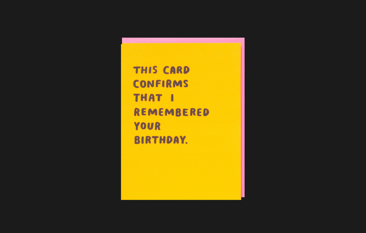 Confirmed Birthday