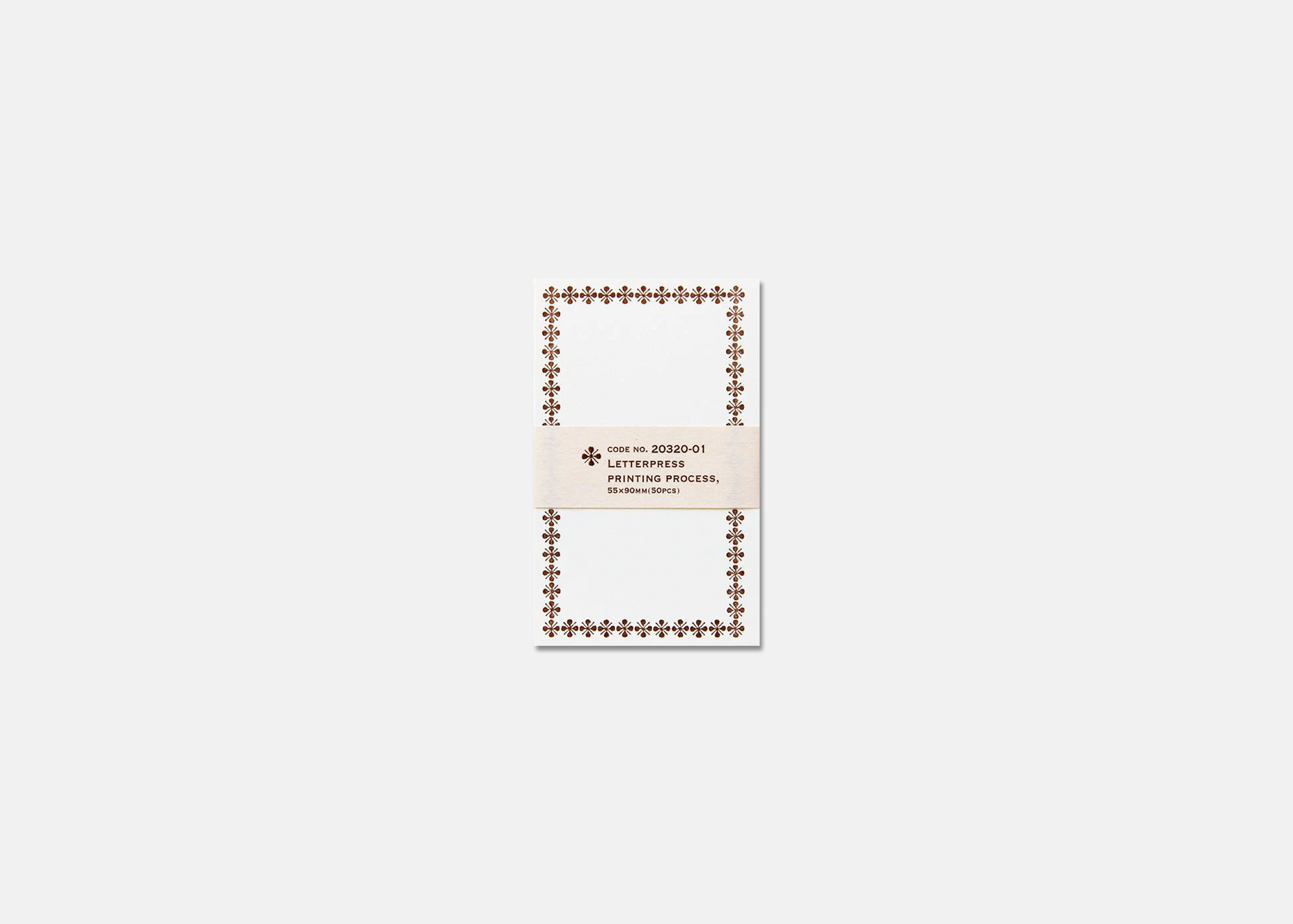 Letter Press Memo Cards | Brown