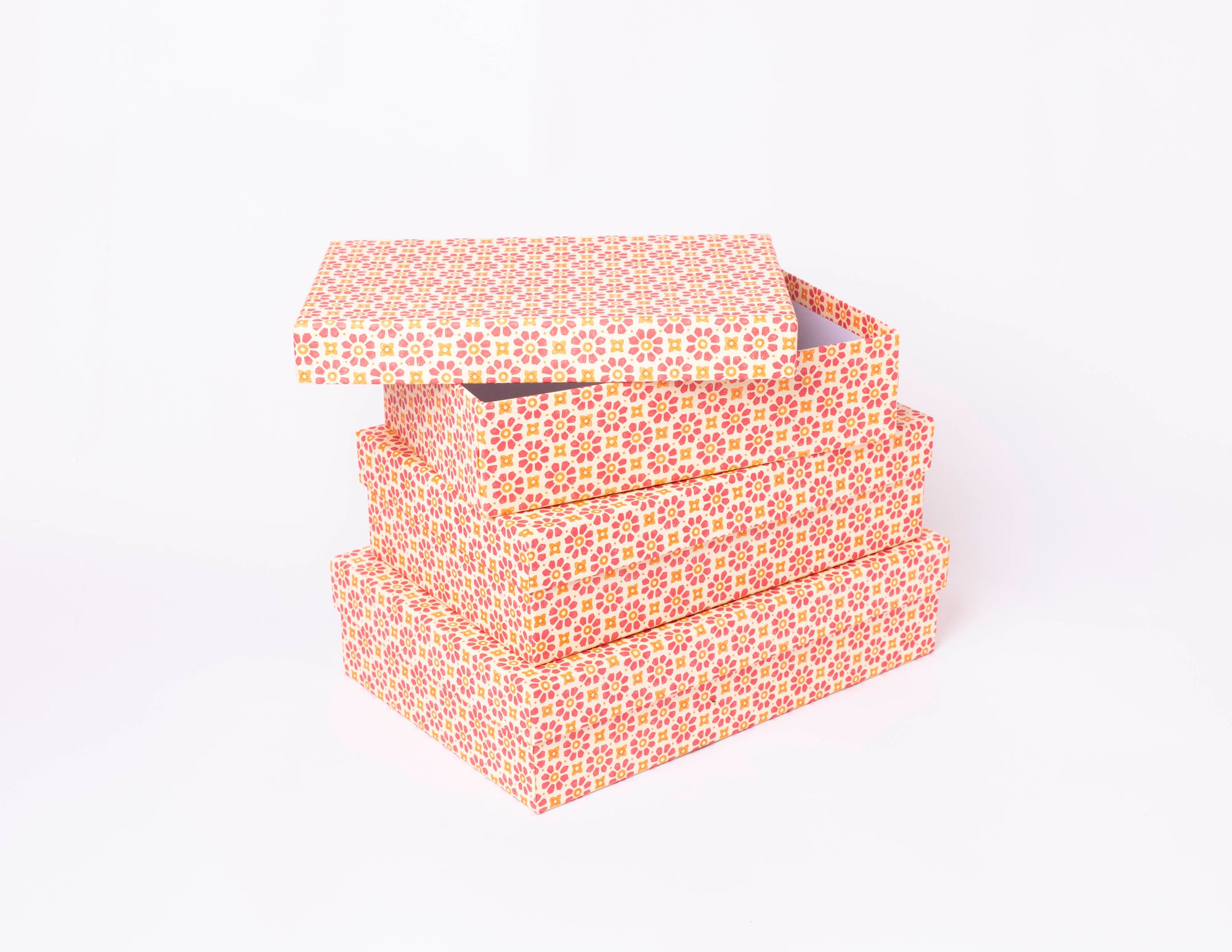 Carta Varese Boxes | No. 252 Pink Orange Flowers