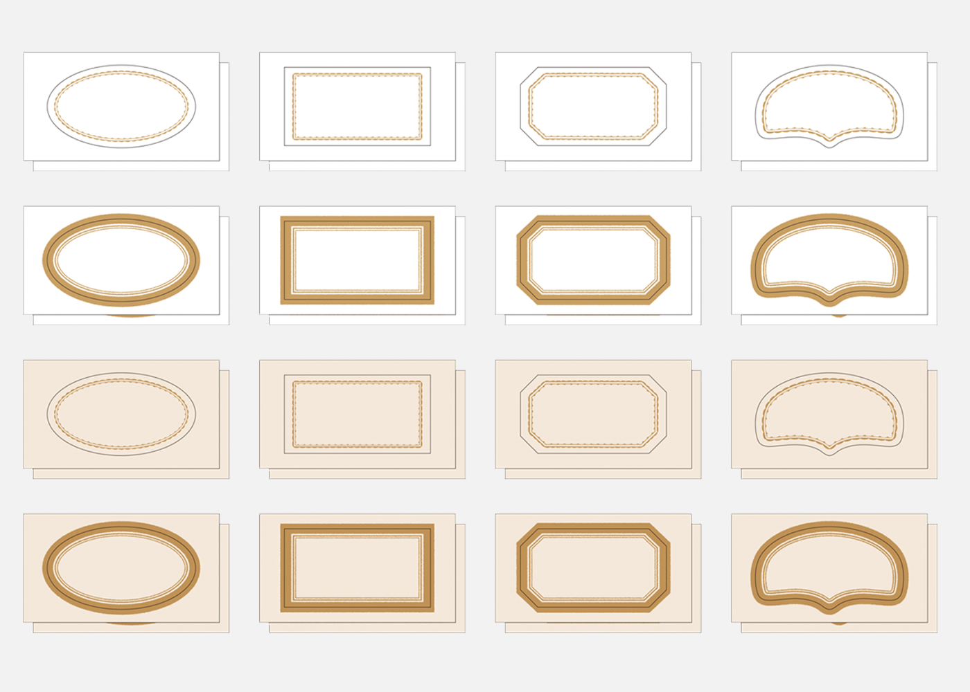 Label Sticker Paper | Brass Frame