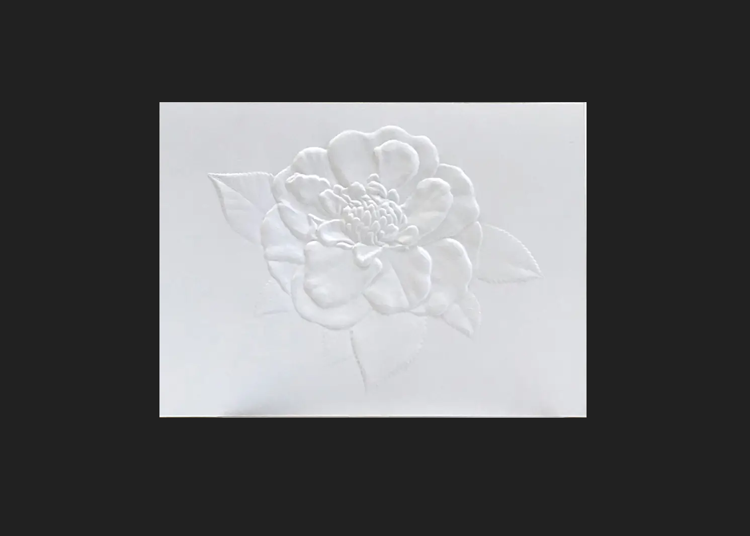 Embossed Camellia in Bloom