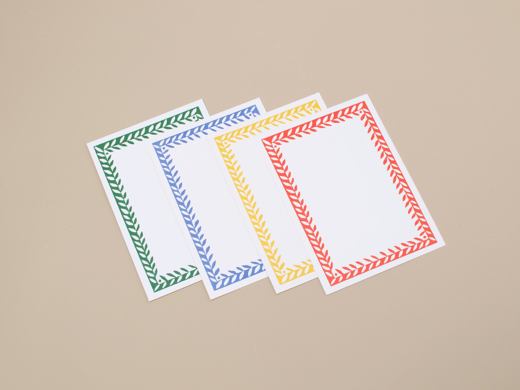 10 Postcards with Patterned Border