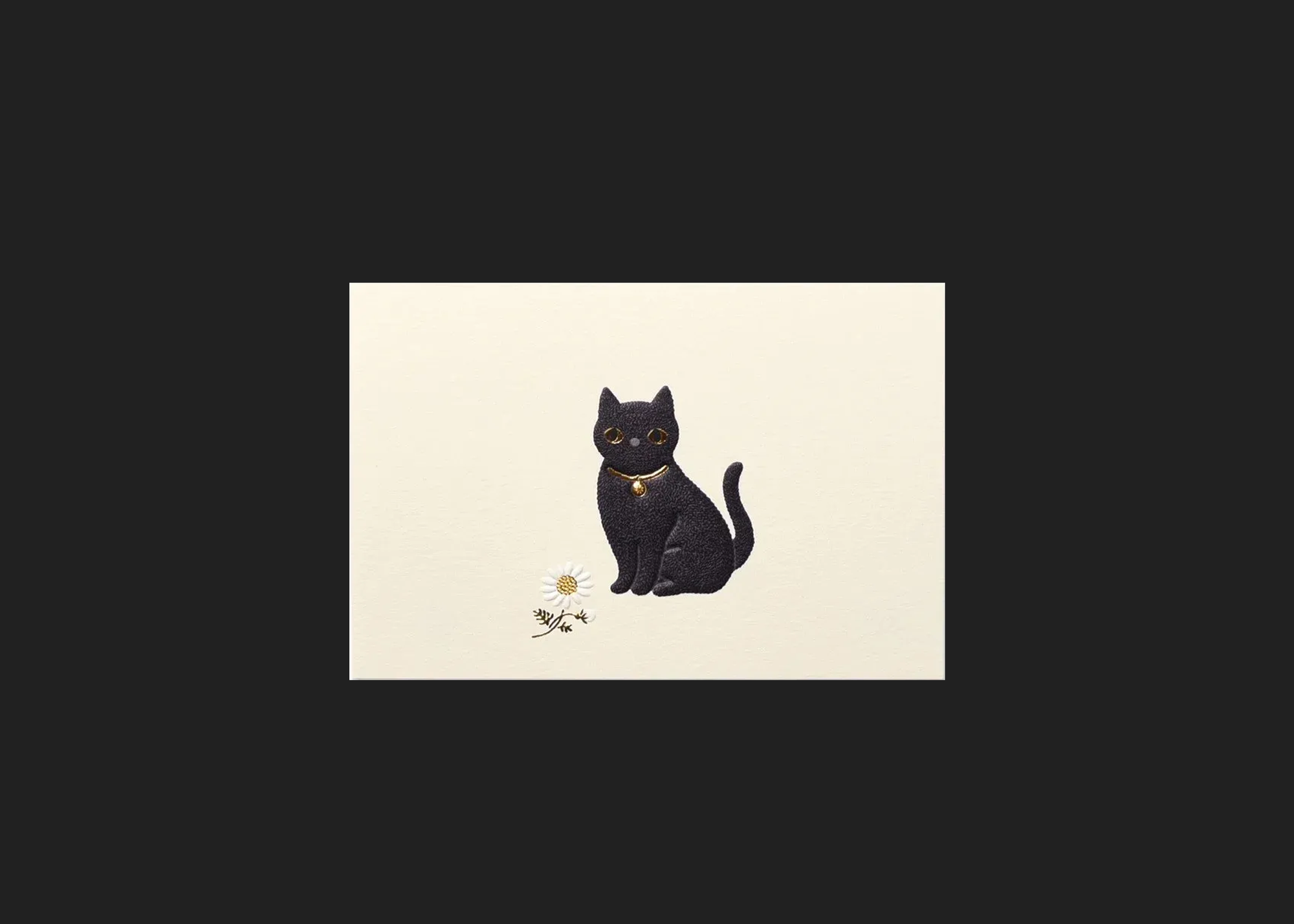 Mini Black Cat Card
