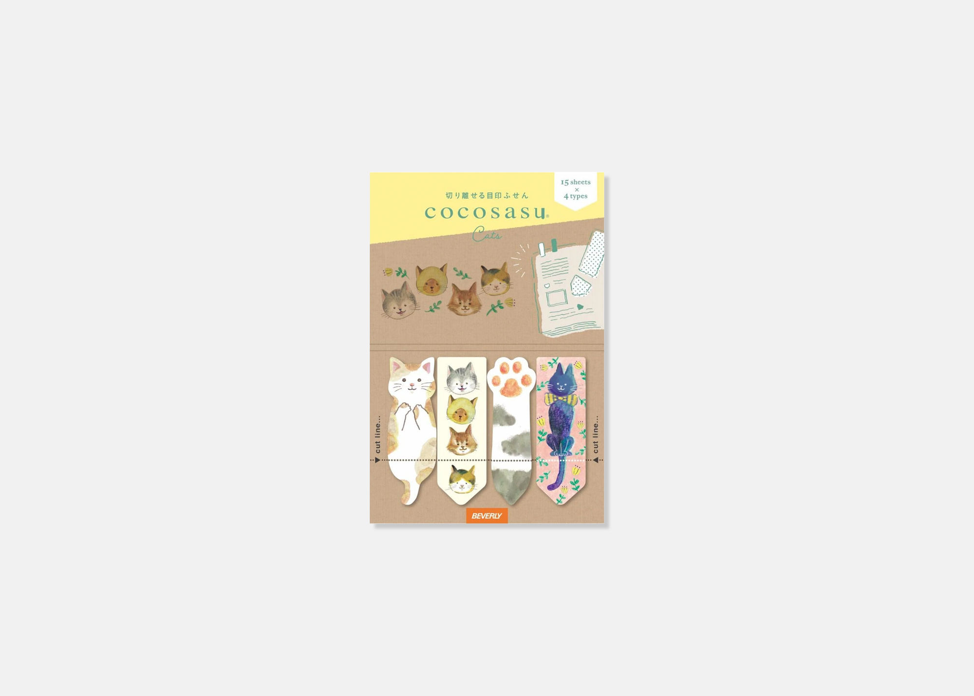 Cocosasu Page Bookmark Pad | Cats