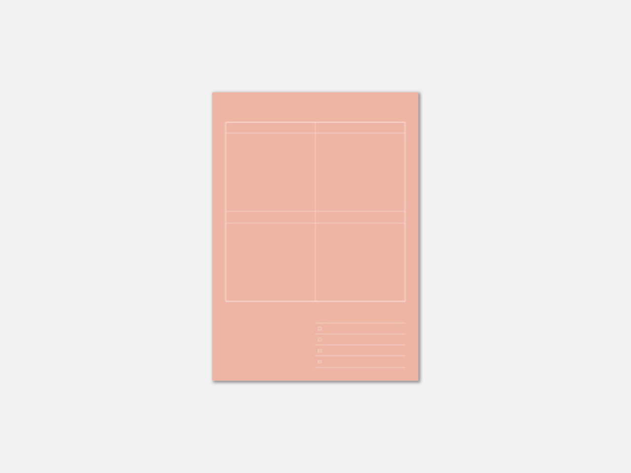 Eight Steps Notebook | Salmon