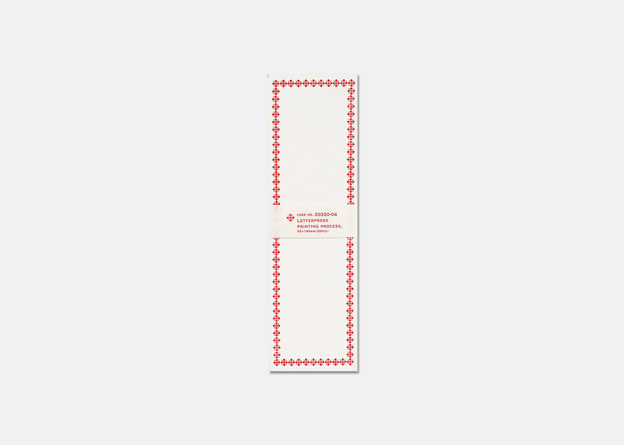 Letter Press Folded Cards | Red