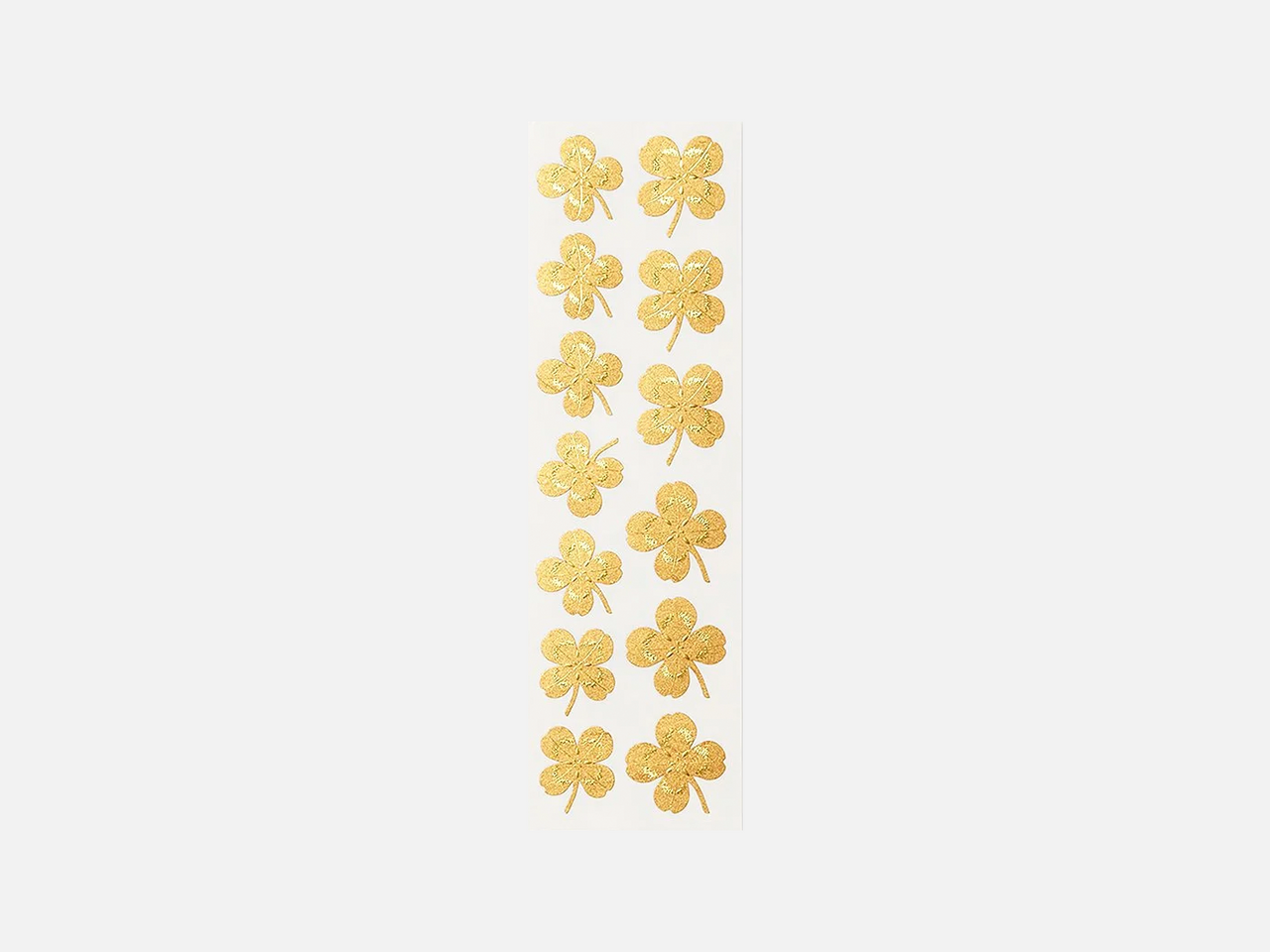 Gold Four-leaf Clover Stickers