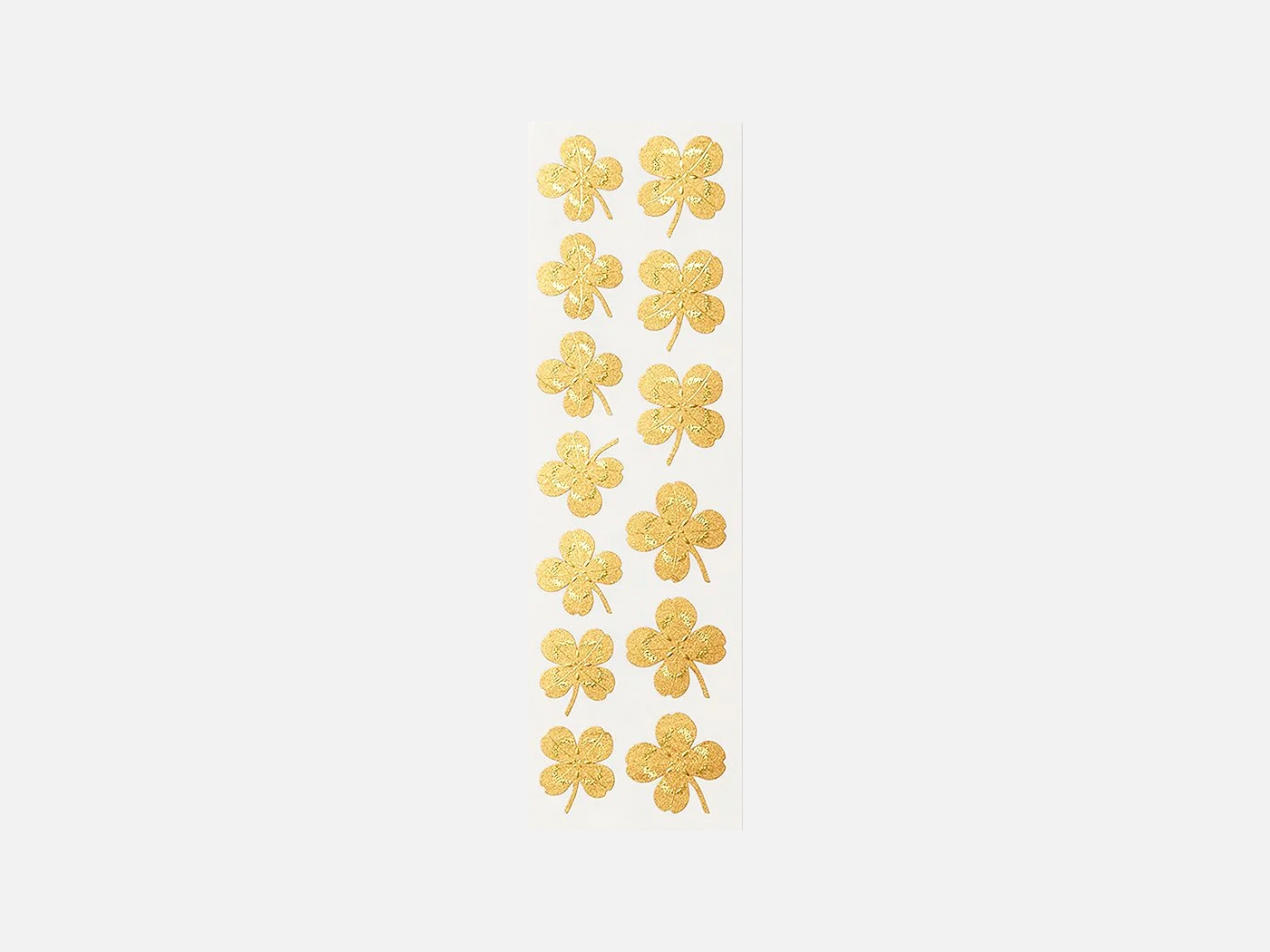 Gold Four-leaf Clover Stickers