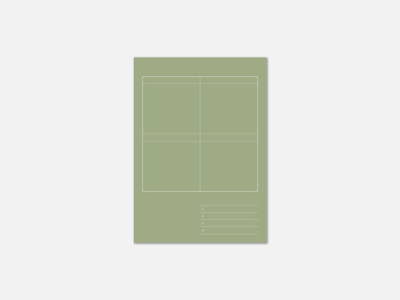Eight Steps Notebook | Moss Green