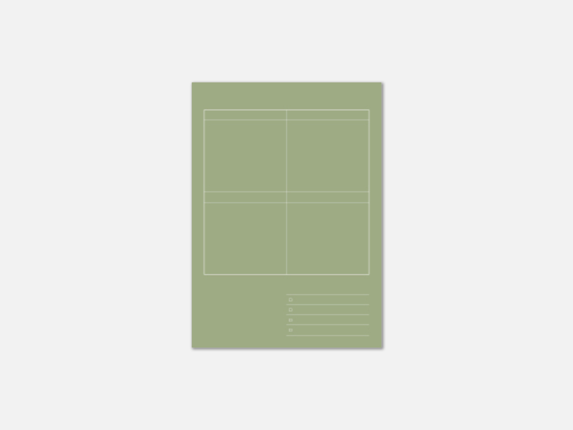 Eight Steps Notebook | Moss Green