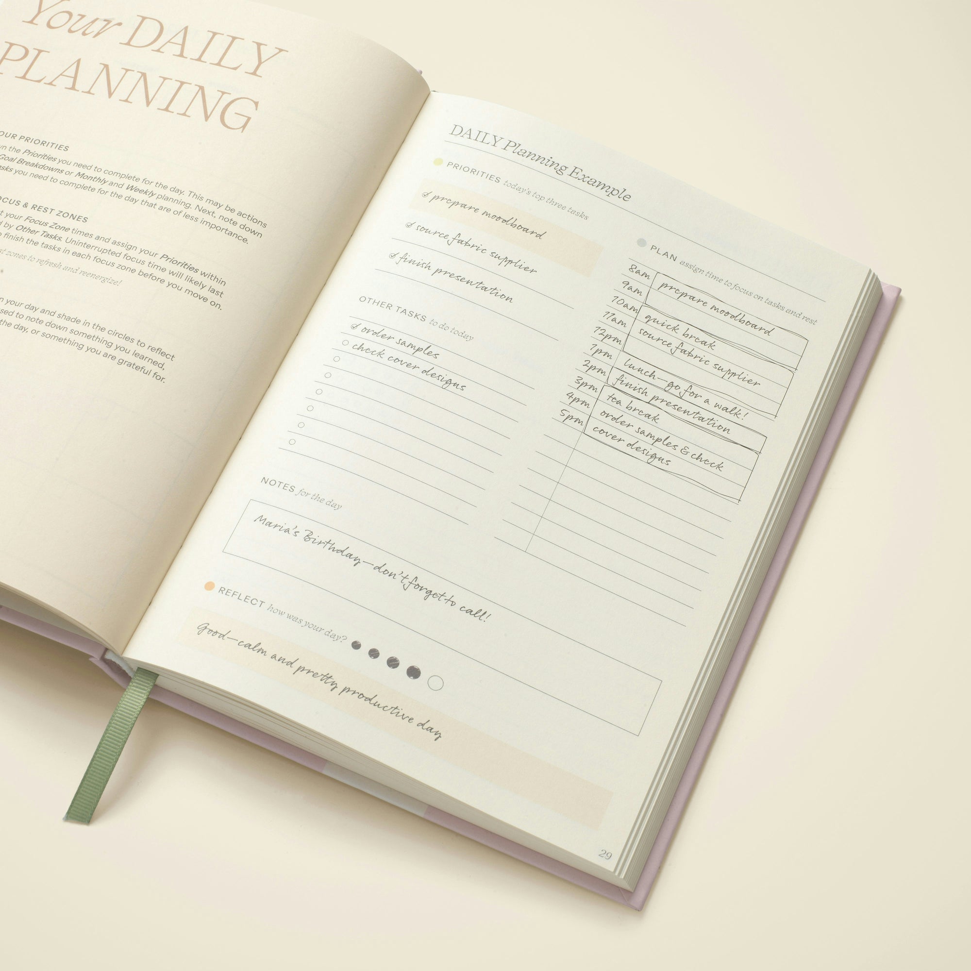 Mid-Year Undated Daily Planner