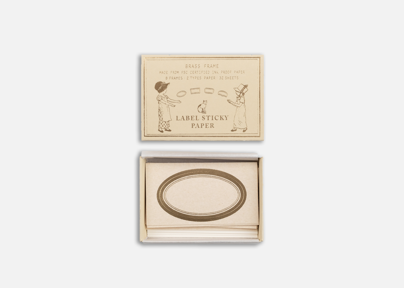 Label Sticker Paper | Brass Frame
