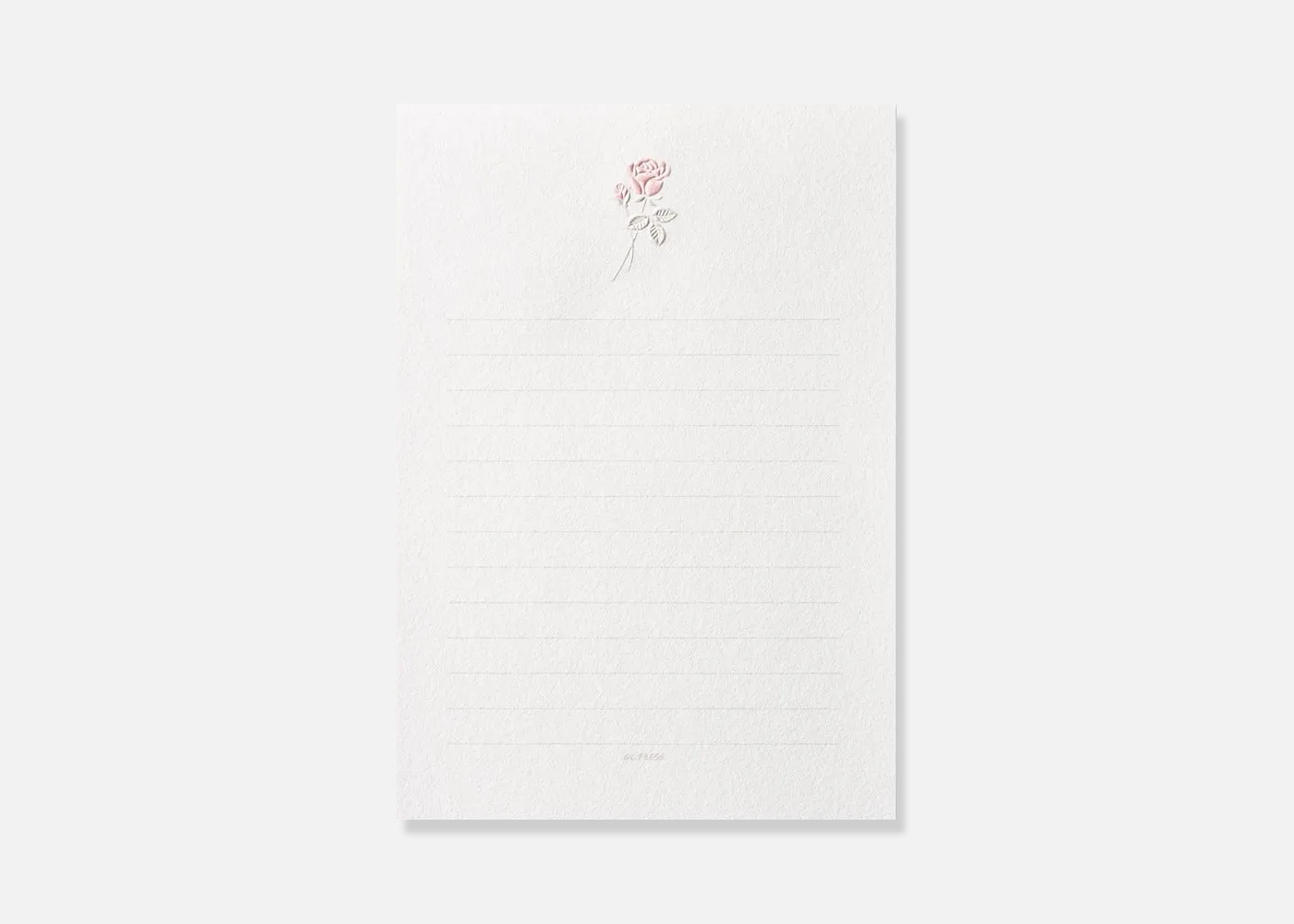 Embossed Letter Paper | Rose