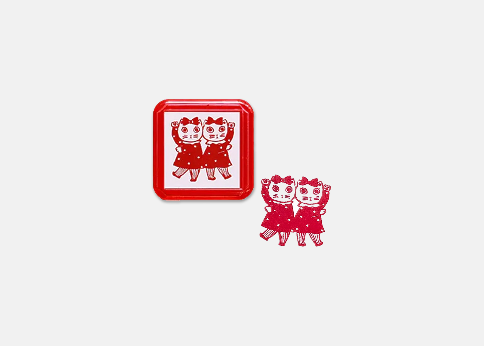 Sanby x Yumi Kitagishi Rubber Stamp | Happy Friends