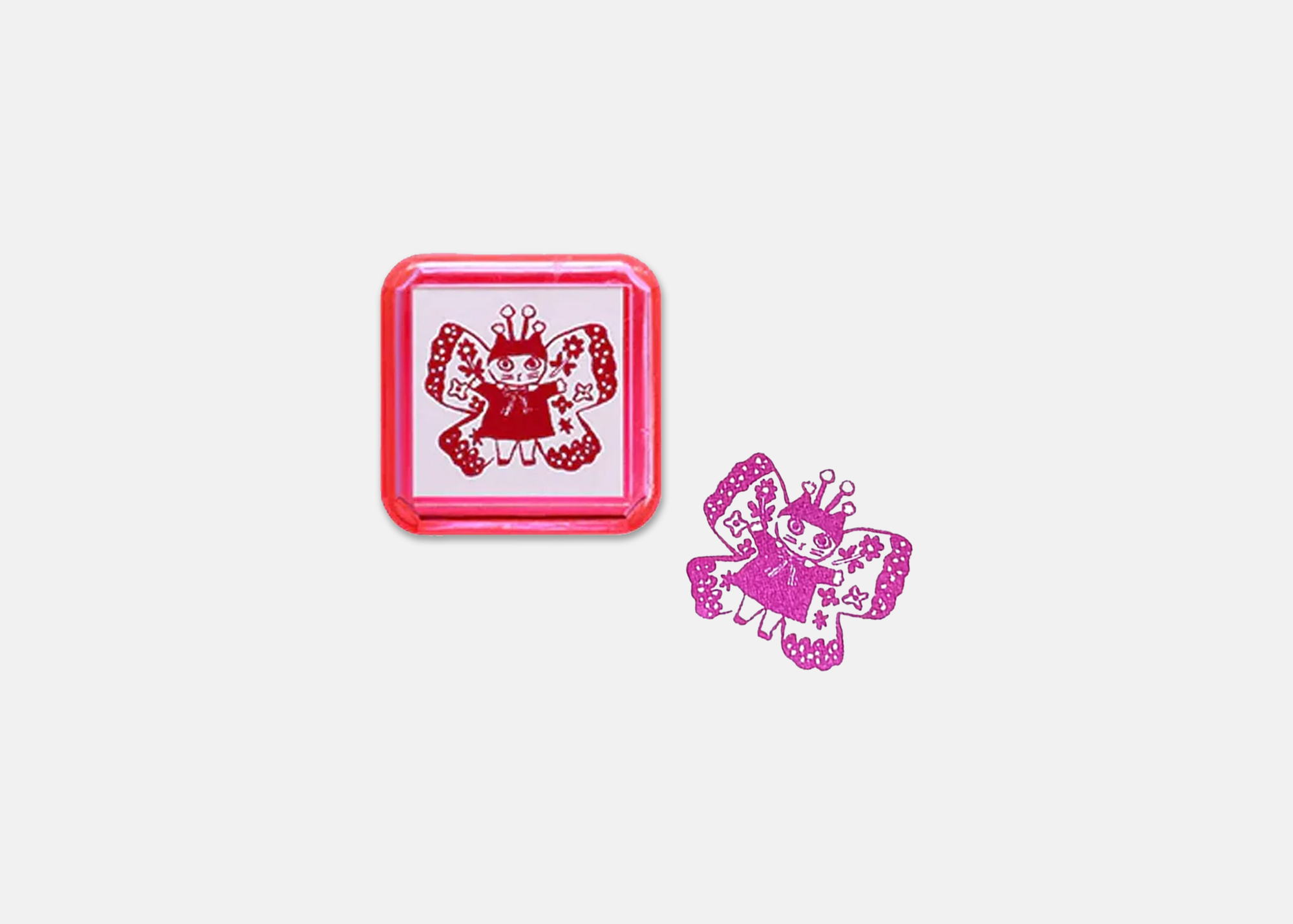 Sanby x Yumi Kitagishi Rubber Stamp | Cat Fairy